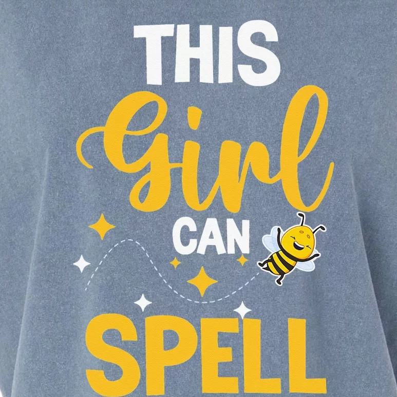 This Can Spell Funny Spelling Bee Speller Champion Garment-Dyed Women's Muscle Tee