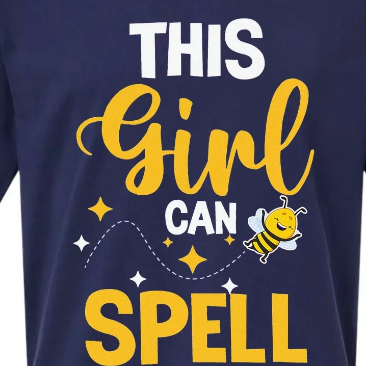 This Can Spell Funny Spelling Bee Speller Champion Sueded Cloud Jersey T-Shirt