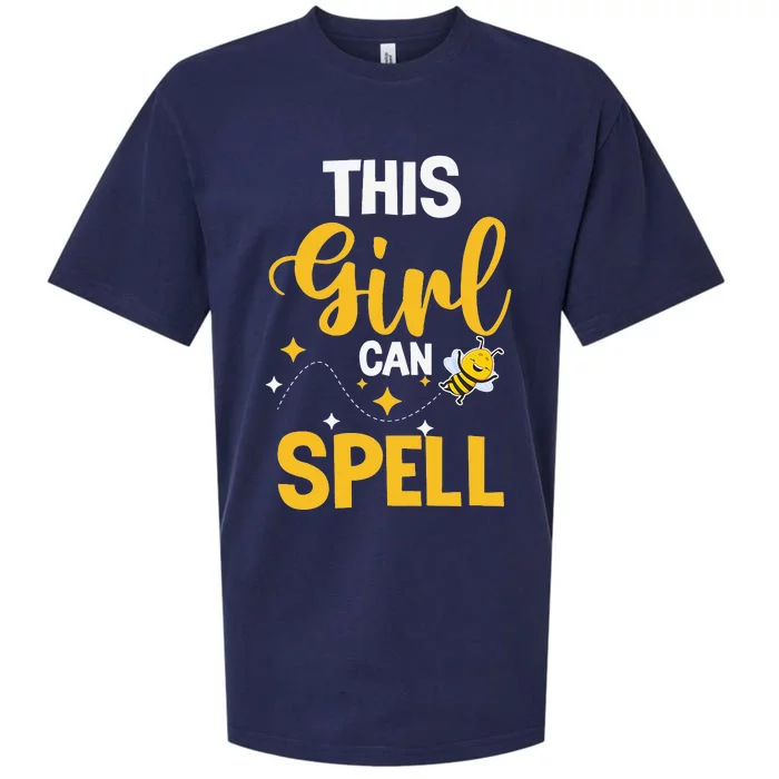 This Can Spell Funny Spelling Bee Speller Champion Sueded Cloud Jersey T-Shirt