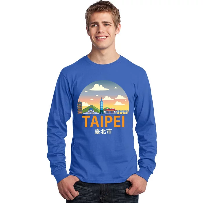 Taipei City Skyline Taiwan China 臺北市 Meaningful Gift Tall Long Sleeve T-Shirt