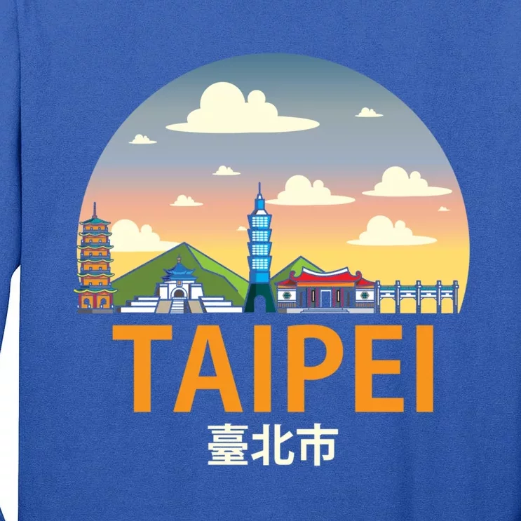 Taipei City Skyline Taiwan China 臺北市 Meaningful Gift Tall Long Sleeve T-Shirt