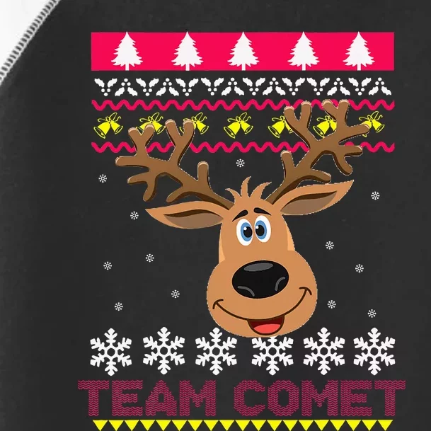 Team Comet Santa Reindeer Ugly Sweater Toddler Fine Jersey T-Shirt