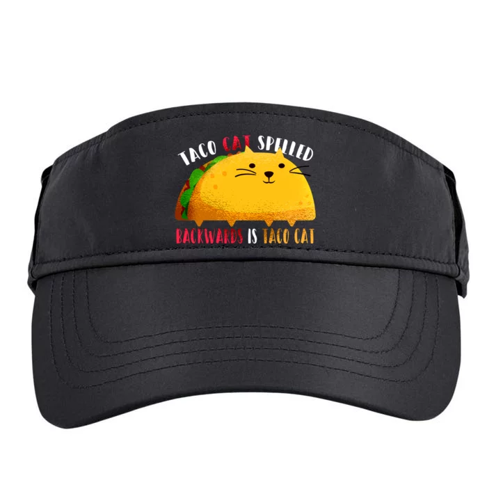 Taco Cat Spelled Backwards Is Taco Cat Funny Mexican Tacos Adult Drive Performance Visor