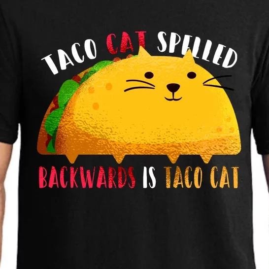 Taco Cat Spelled Backwards Is Taco Cat Funny Mexican Tacos Pajama Set