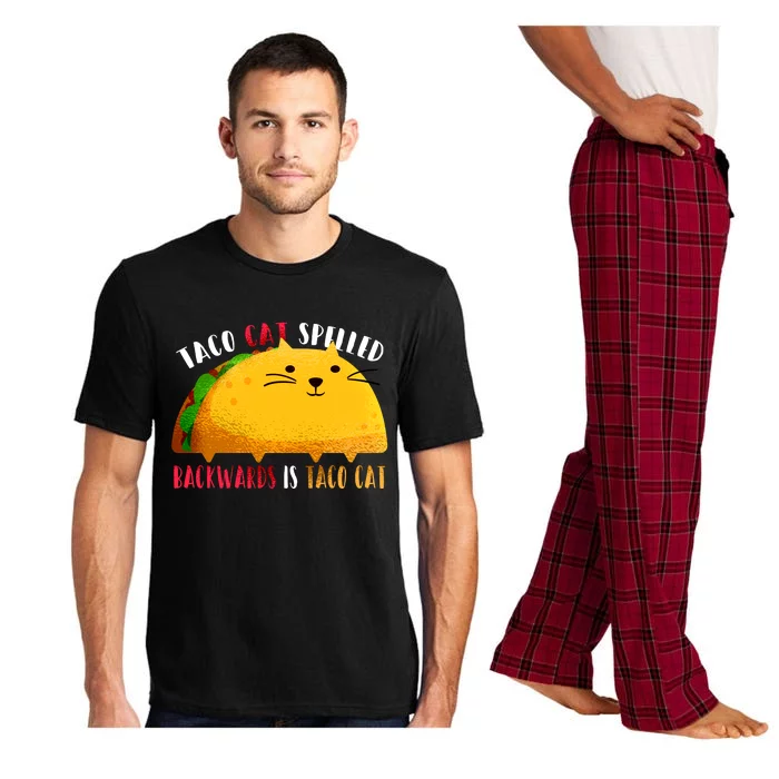 Taco Cat Spelled Backwards Is Taco Cat Funny Mexican Tacos Pajama Set