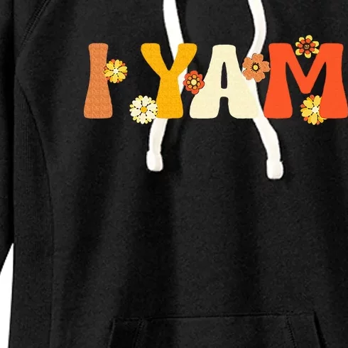 Thanksgiving Couples Sweet Potato I Yam Groovy Flower Women's Fleece Hoodie