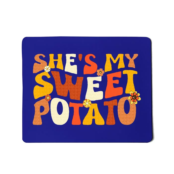 Thanksgiving Couples Sweet Potato I Yam Groovy Flower Mousepad