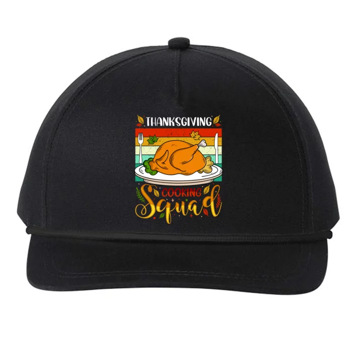 Thanksgiving Cooking Squad Fun Turkey Dinner Cooking Team Snapback Five-Panel Rope Hat