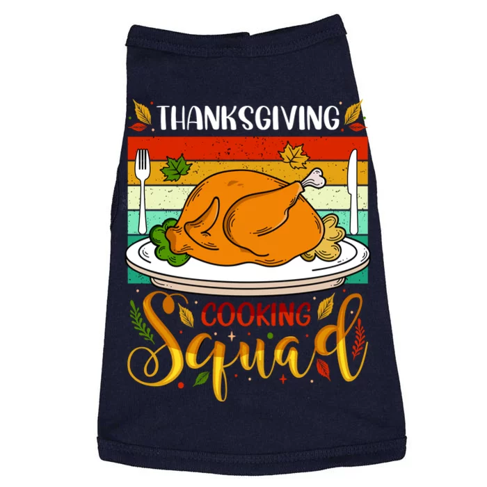 Thanksgiving Cooking Squad Fun Turkey Dinner Cooking Team Doggie Tank