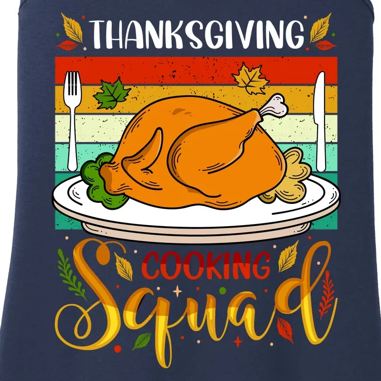 Thanksgiving Cooking Squad Fun Turkey Dinner Cooking Team Ladies Essential Tank