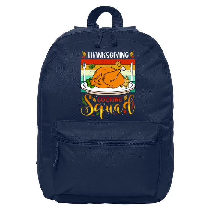 Thanksgiving Cooking Squad Fun Turkey Dinner Cooking Team 16 in Basic Backpack