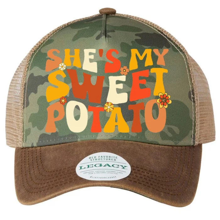 Thanksgiving Couples Sweet Potato I Yam Groovy Flower Legacy Tie Dye Trucker Hat