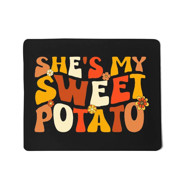 Thanksgiving Couples Sweet Potato I Yam Groovy Flower Mousepad