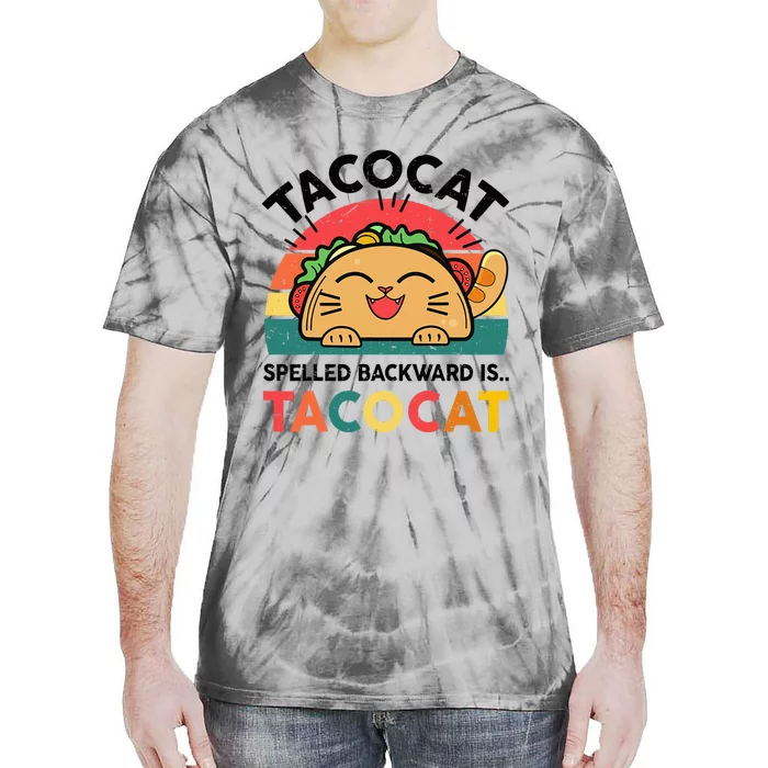 Taco Catshirt Spelled Backward Funny Mexican Cinco De Mayo Tie-Dye T-Shirt