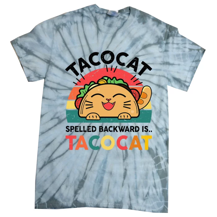 Taco Catshirt Spelled Backward Funny Mexican Cinco De Mayo Tie-Dye T-Shirt