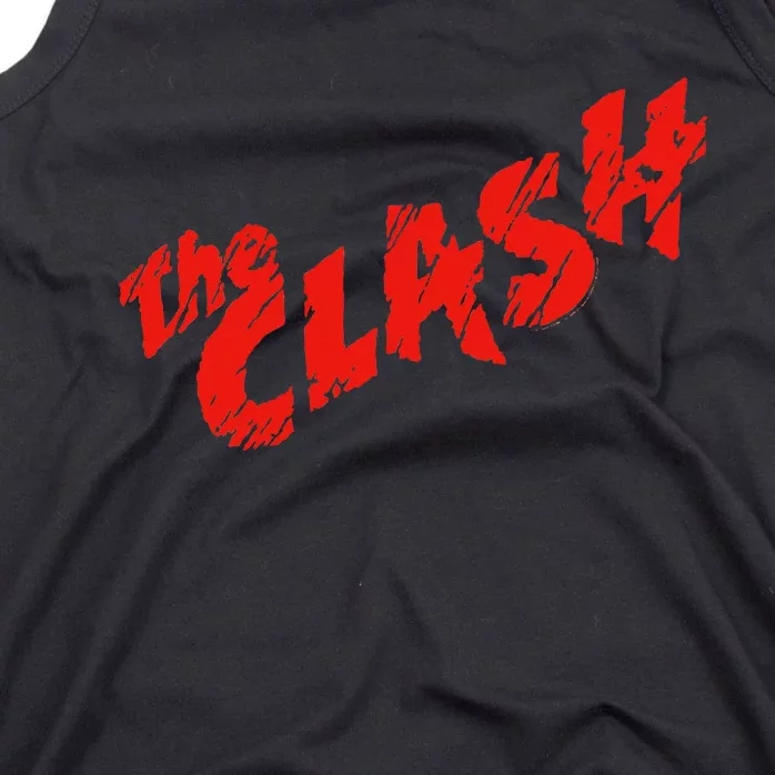 The C.L.A.S.H Scratched Red Logo Tank Top