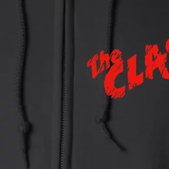 The C.L.A.S.H Scratched Red Logo Full Zip Hoodie