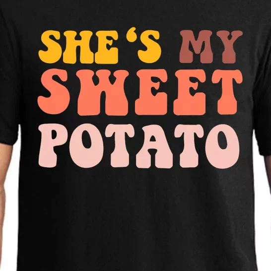 Thanksgiving Couples She's My Sweet Potato I Yam Set Funny Pajama Set