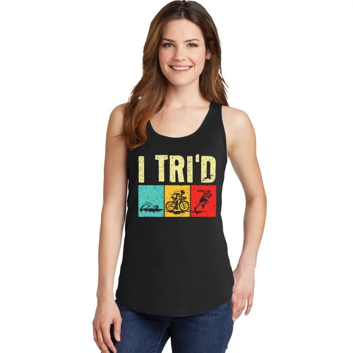 Triathlon Cyclist Swimmer Triathletes Ladies Essential Tank