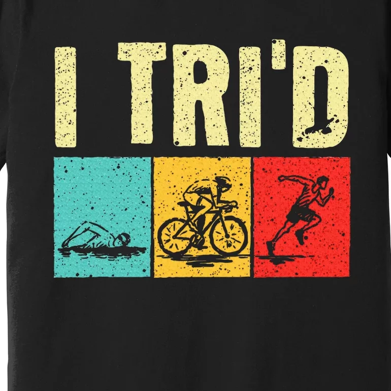 Triathlon Cyclist Swimmer Triathletes Premium T-Shirt