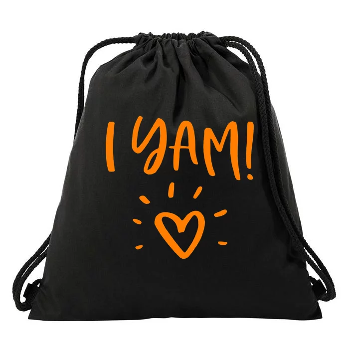 Thanksgiving Couples She's My Sweet Potato I Yam Set Funny Drawstring Bag