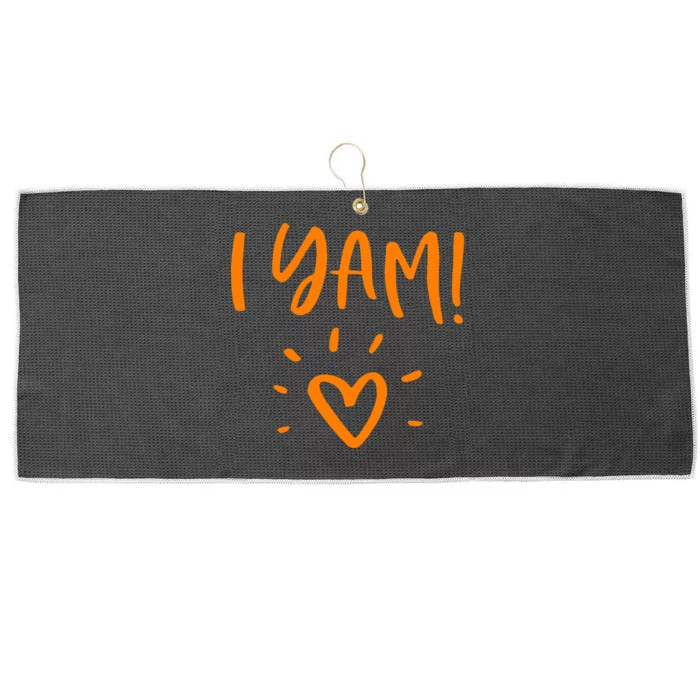 Thanksgiving Couples She's My Sweet Potato I Yam Set Funny Large Microfiber Waffle Golf Towel