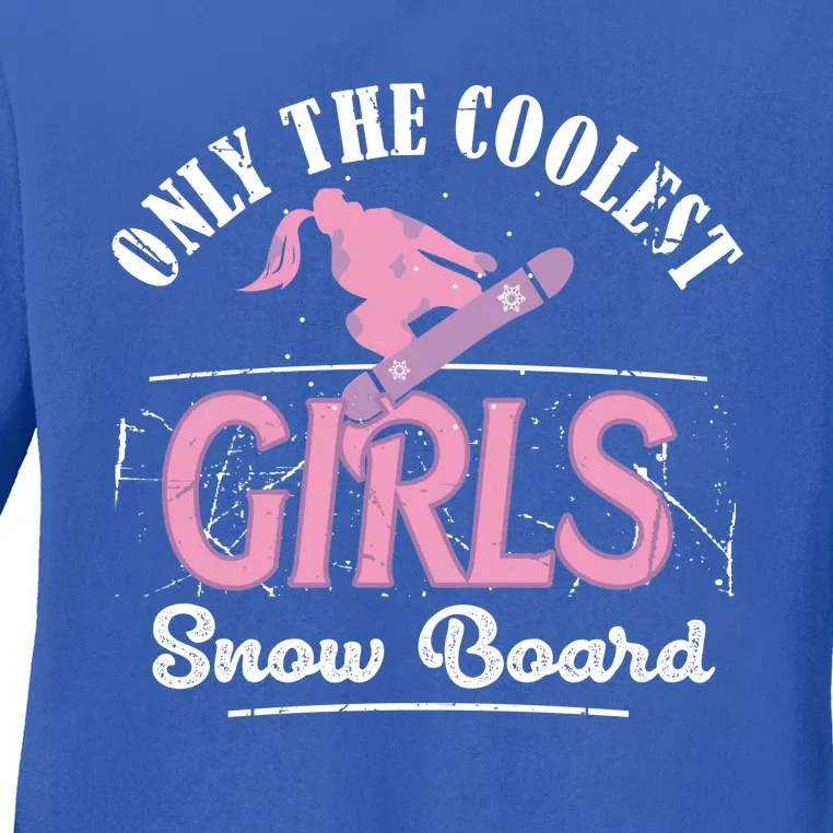 The Coolest Snowboard Great Gift Cute Funny Sport Gift Ladies Long Sleeve Shirt