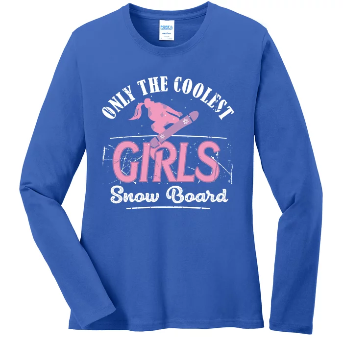 The Coolest Snowboard Great Gift Cute Funny Sport Gift Ladies Long Sleeve Shirt