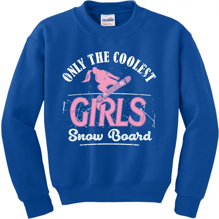 The Coolest Snowboard Great Gift Cute Funny Sport Gift Kids Sweatshirt