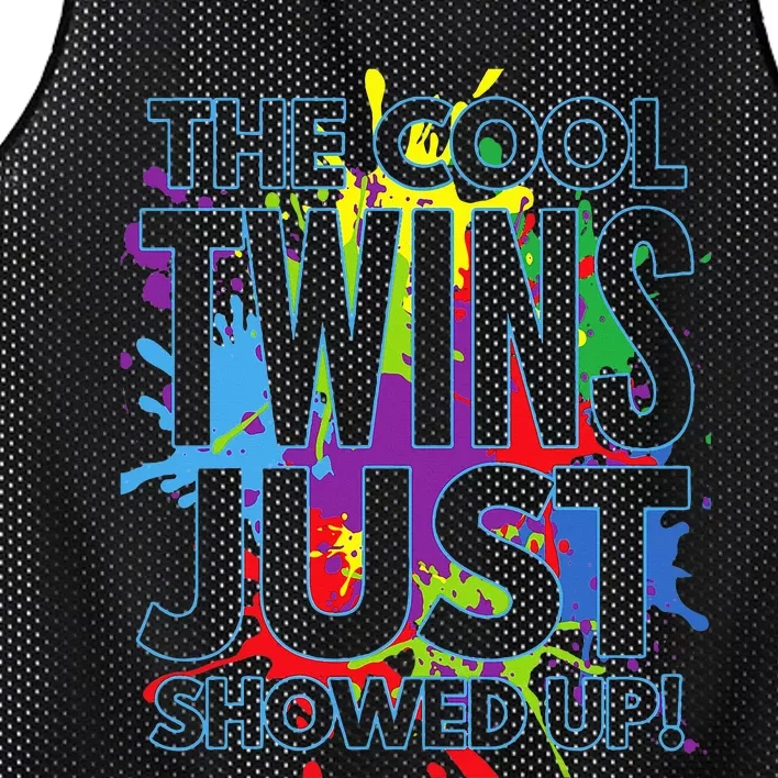 The Cool Twins Just Showed Up Funny Twins Mesh Reversible Basketball Jersey Tank