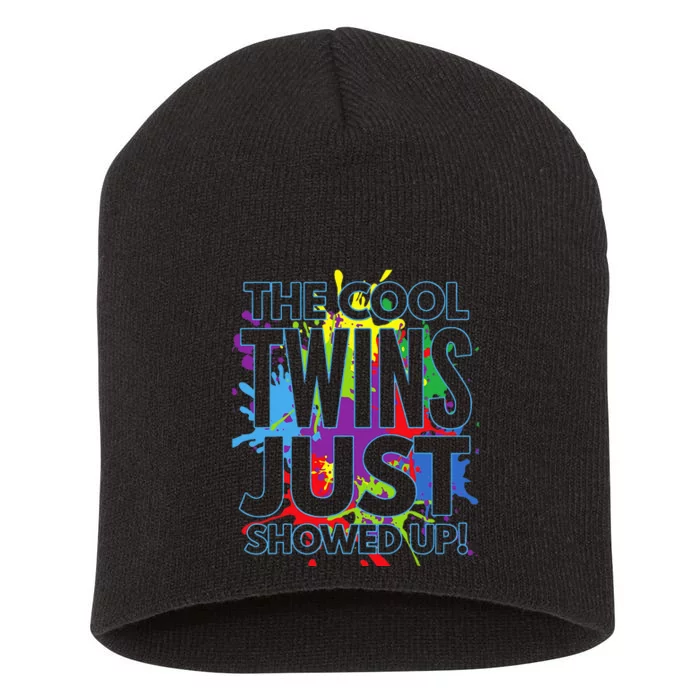 The Cool Twins Just Showed Up Funny Twins Short Acrylic Beanie