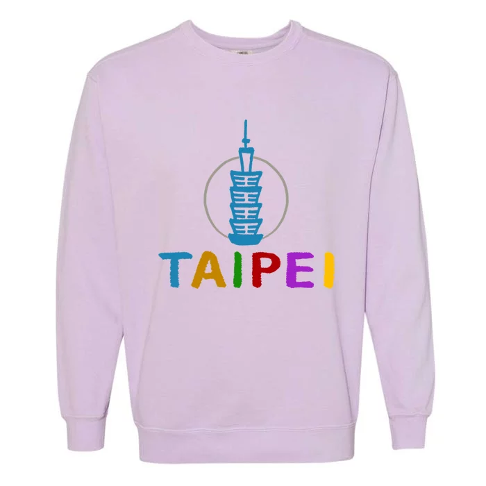 Taipei City Taiwan Souvenir Gift Great Gift Garment-Dyed Sweatshirt