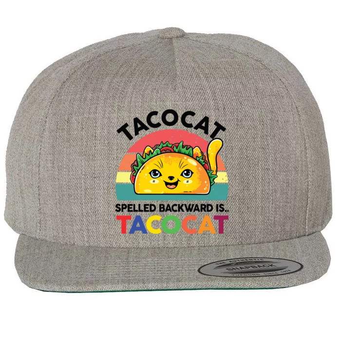 Taco Cat Taco Tuesday Mexican Funny Wool Snapback Cap