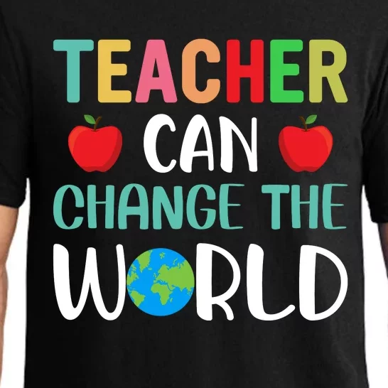 Teachercan Change The World Back To School Pajama Set