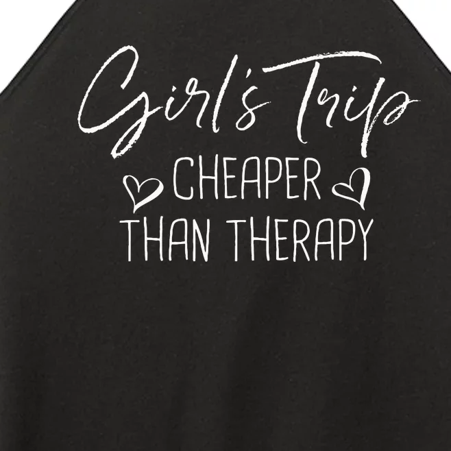 Trip Cheaper Than A Therapy Funny Bachelorette Women’s Perfect Tri Rocker Tank