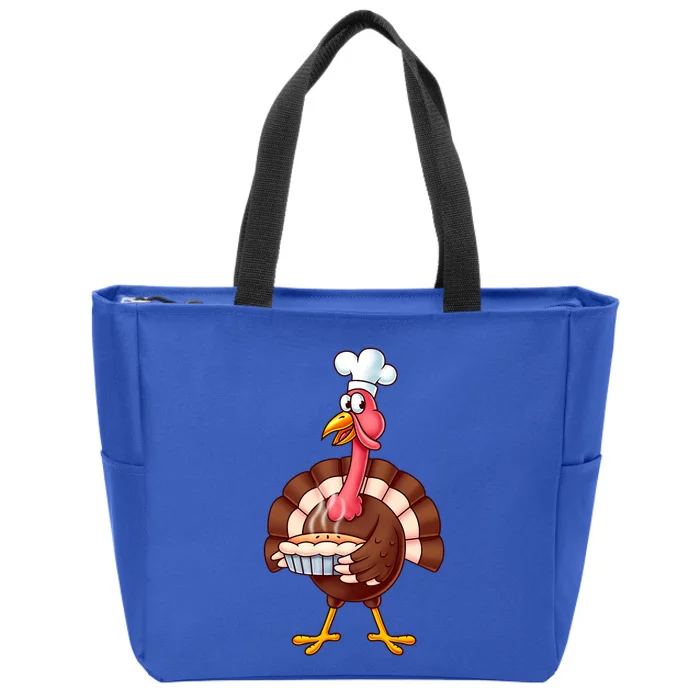 Turkey Cook Thanksgiving Design Cooking Squad Turkey Day Gift Zip Tote Bag