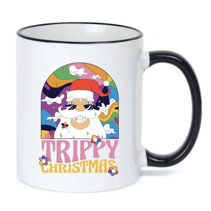 Trippy Christmas Black Color Changing Mug