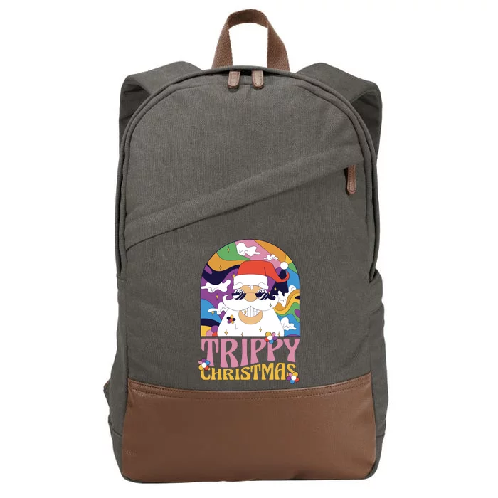 Trippy Christmas Cotton Canvas Backpack