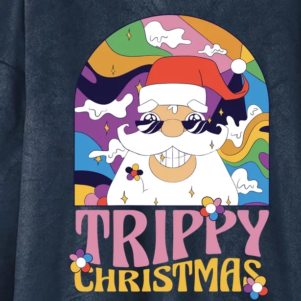 Trippy Christmas Hooded Wearable Blanket