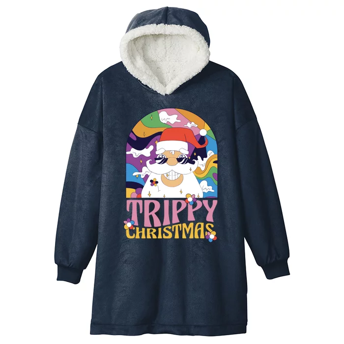 Trippy Christmas Hooded Wearable Blanket