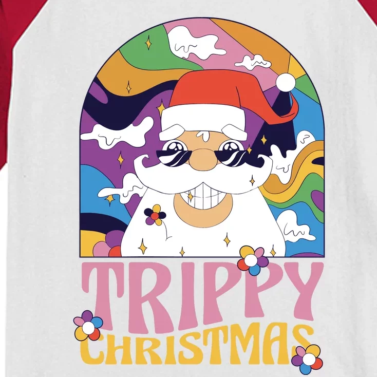 Trippy Christmas Kids Colorblock Raglan Jersey