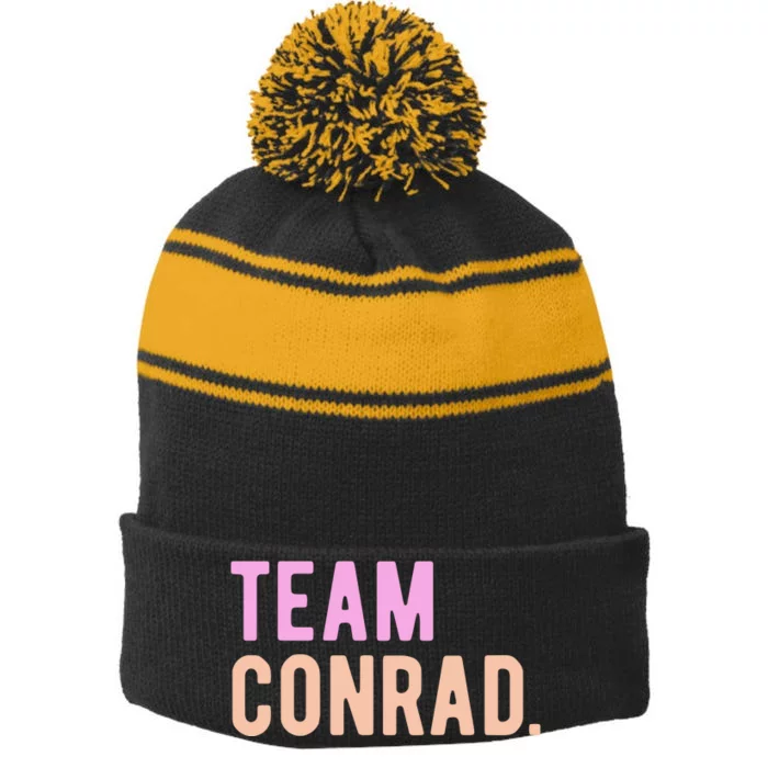 Team Conrad Stripe Pom Pom Beanie