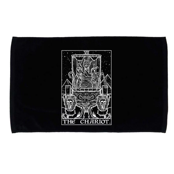 The Chariot Tarot Card Mummy Halloween Egyptian Witch Horror Gift Microfiber Hand Towel