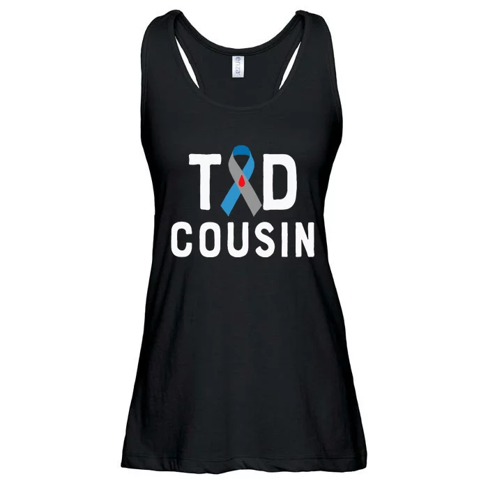 T1d Cousin Type 1 Diabetes Awareness Insulin Family Support Ladies Essential Flowy Tank