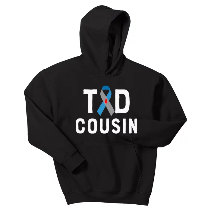 T1d Cousin Type 1 Diabetes Awareness Insulin Family Support Kids Hoodie