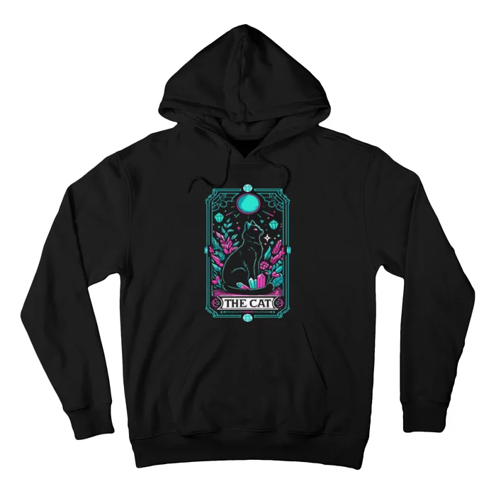 The Cat Tarot Card Halloween Witch Mystical Black Cat Lovers Hoodie