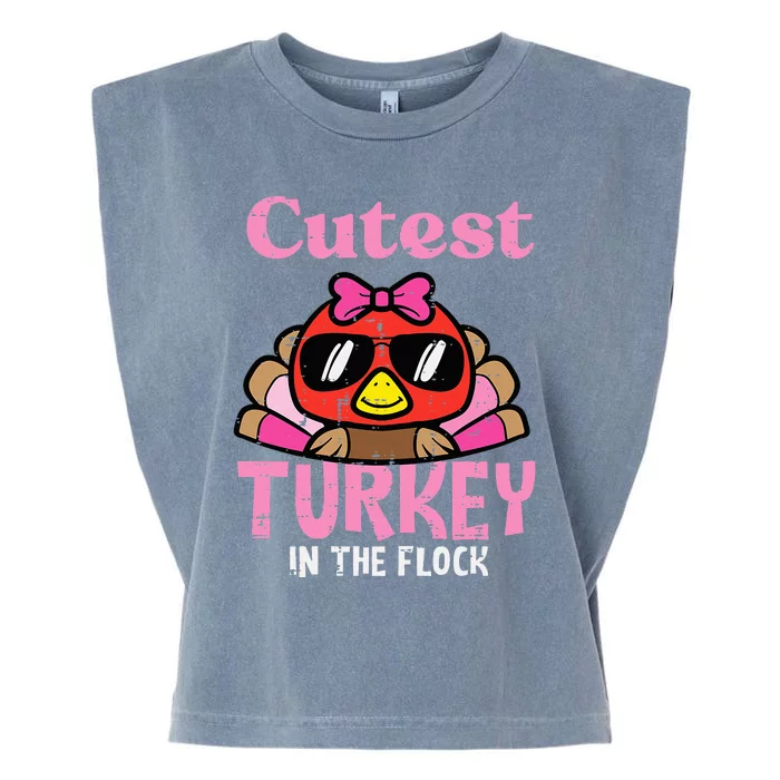 Thanksgiving Cutest Turkey Flock Garment-Dyed Women's Muscle Tee