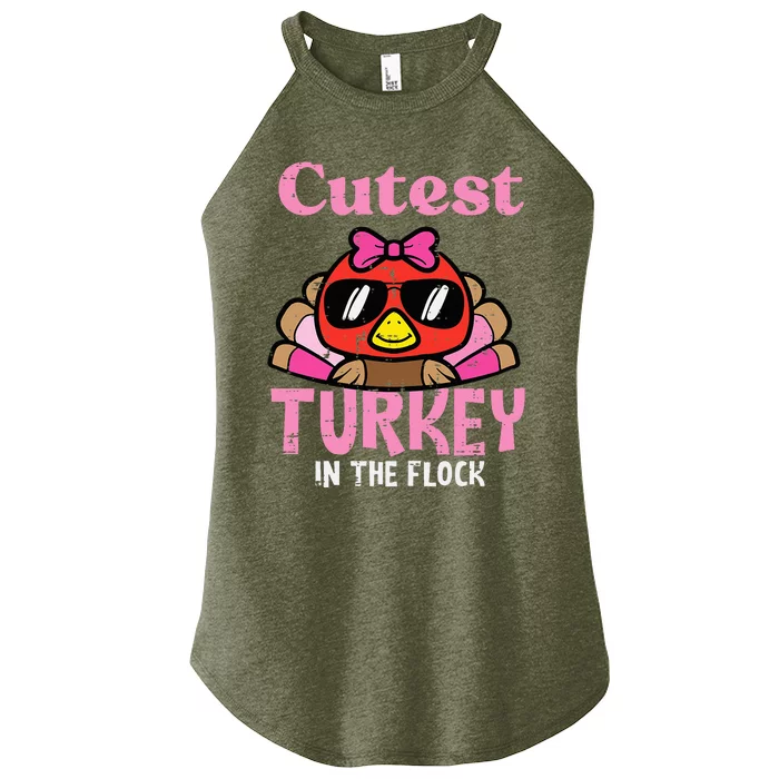 Thanksgiving Cutest Turkey Flock Women’s Perfect Tri Rocker Tank