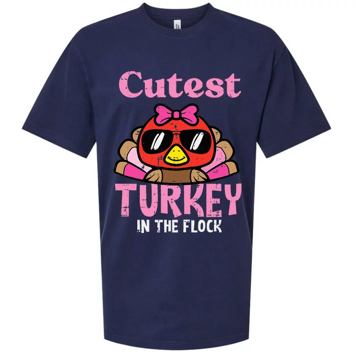 Thanksgiving Cutest Turkey Flock Sueded Cloud Jersey T-Shirt