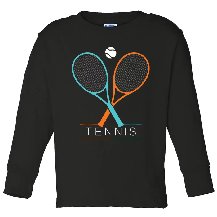 Tennis Children Tennis Racket Ball Toddler Long Sleeve Shirt